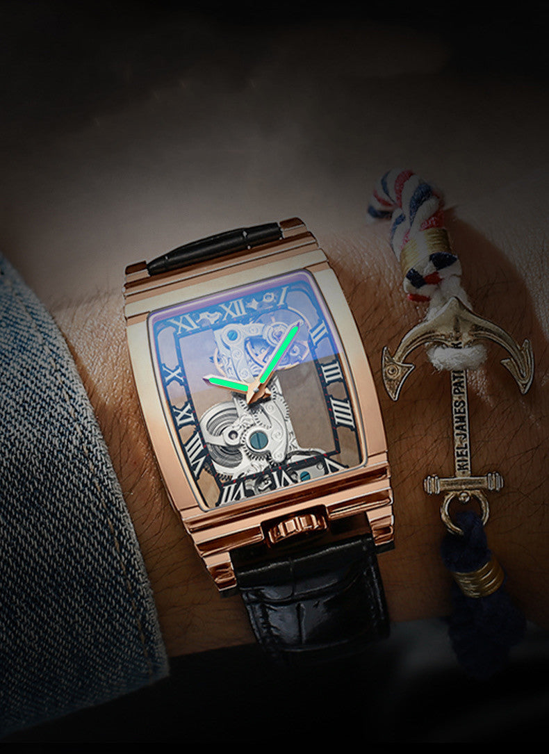 Daystar Luxus Herren Uhr mit Lederarmband