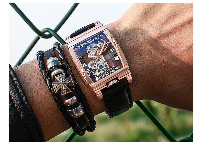 Daystar Luxus Herren Uhr mit Lederarmband