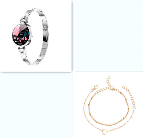 Modische Damen-Smartwatch, wasserdicht, tragbar, mit Herzfrequenzmesser, Sport-Smartwatch für Damen